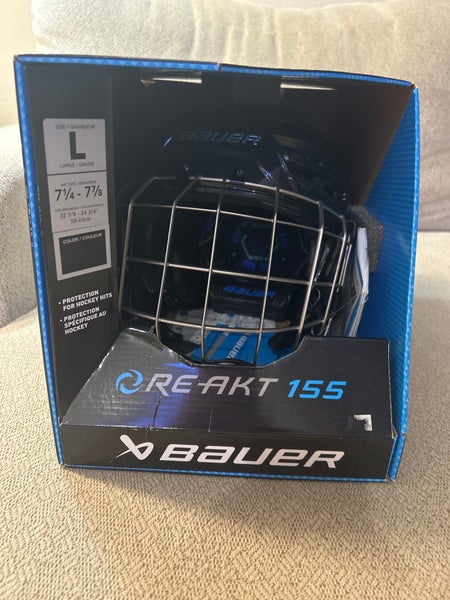 Bauer Re-Akt 155 Helmet w/cage Large New)