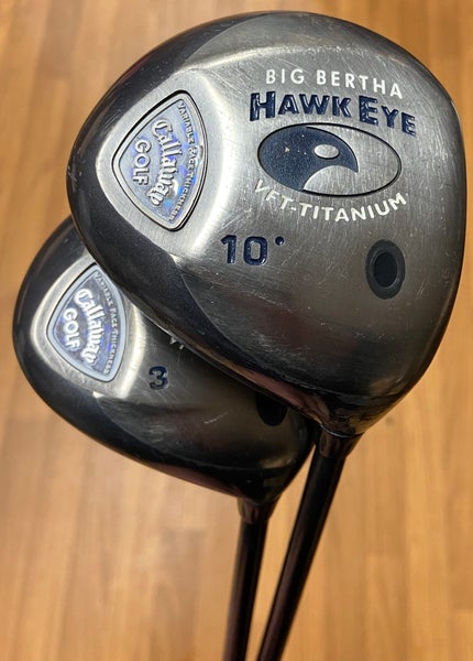 Callaway Big Bertha Hawkeye Drivers Pair RH Regular Flex (10’ Driver and 3 Wood )