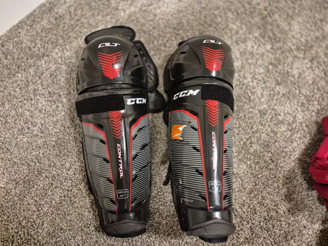 Used Ccm Qlt Control 15" Hockey Shin Guards