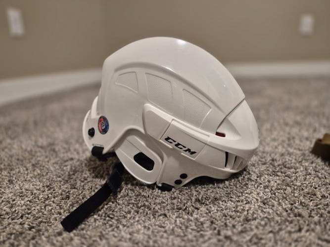 NEW CCM HT50 White Helmet, Large