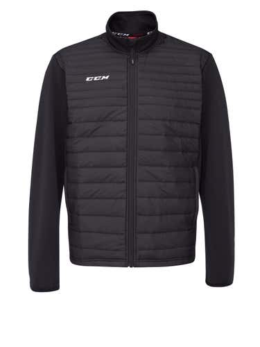 NEW CCM Quilted Jacket, Black, Youth Small