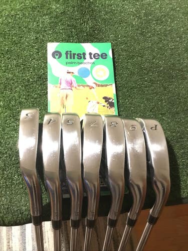 Nickent 3DX Pro J & H Irons Set (3-PW, No 6i) Stiff Rifle Flighted Steel Shafts
