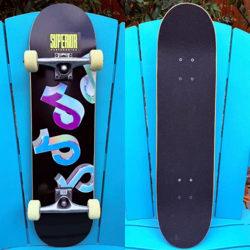 Custom Complete Beginner Skateboard - 8.0” X 32.25” Wheelbase 14” - Orbs Wheels