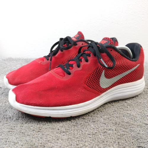 Nike Revolution 3 Mens Size 10.5 Running Shoes Red Trainers Low Top Mesh
