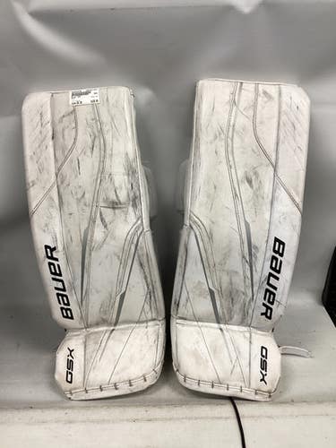 Used Bauer GSX Goalie Leg Pads Junior White 26" 11851-S000039796