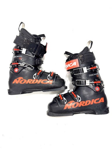 Used Nordica DOBERMAN 90 Mens DH Ski Boot Black 250 MP - M07 - W08 11860-S000300481