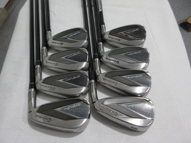 TaylorMade Stealth Iron Set - 4-PW, AW - Stiff Flex Graphite