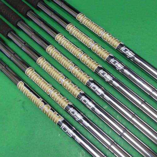 True Temper Dynamic Gold 105 S300 .370 Stiff Pulled Steel Iron Shafts SET OF 7