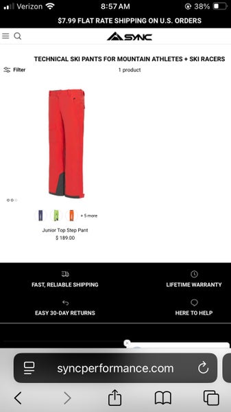 Pink Small Kids Unisex SYNC Pants (Used)