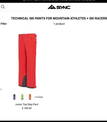 Pink Small Kids Unisex SYNC Pants (Used)