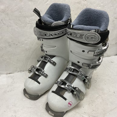Used Lange EXCLUSIVE 70 Womens DH Ski Boot White 255 MP - M07.5 - W08.5 11855-S000194102