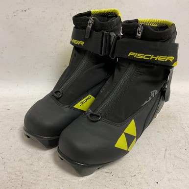 Used Fischer JR COMBI Boys NNN XC Ski Boots Black JR-03 11855-S000194151