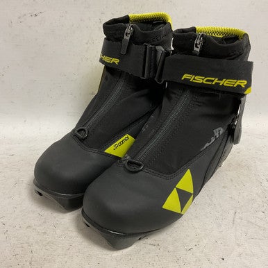 Used Fischer JR COMBI Boys NNN XC Ski Boots Black JR-03 11855-S000194151