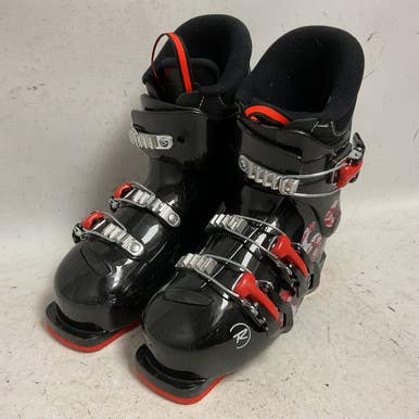 Used Rossignol COMP J3 Boys DH Ski Boot Black 215 MP - J03 11855-S000194149