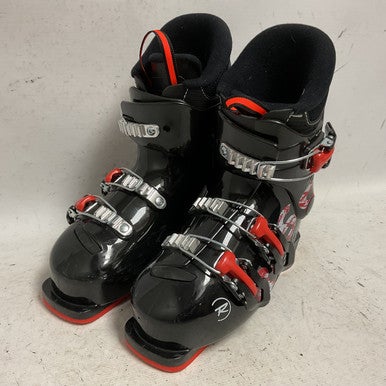 Used Rossignol COMP J3 Boys DH Ski Boot Black 215 MP - J03 11855-S000194149