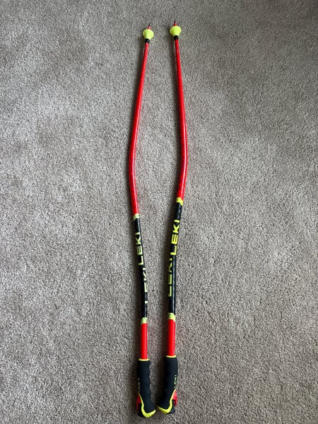 GS LEKI POLES- 48in (120cm) Leki Racing Ski Poles (Used) with Trigger System