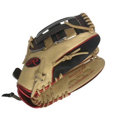 Used Rawlings PRO1275SB-6CN BB/SB Glove RH Throw Black And Tan 12 3/4" 11406-S000107304
