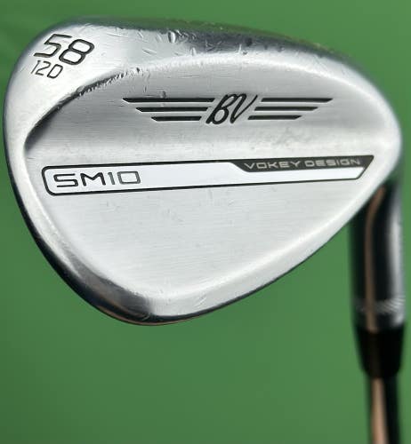 Titleist Vokey SM10 Chrome Lob LW Wedge 58-12* D-Grind Steel Modus 3 Tour 120 RH