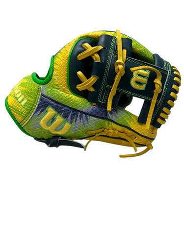Used Wilson A2000 1786 BANANAS BB/SB Glove RH Throw Navy Blue And Yellow 11 1/2" 11835-S000200686