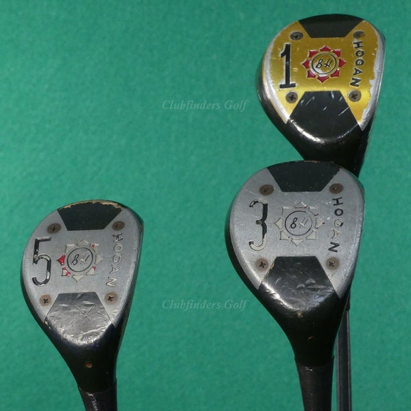 VINTAGE Lady Ben Hogan Speed Slot 1, 3 & 5 Woods Vector 1 Steel Ladies SET OF 3