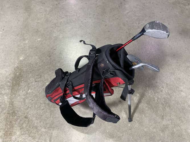 U.S. Kids Golf Red Ultralight 39-27 Club Set 3W PW Putter 39" Junior RH +Bag