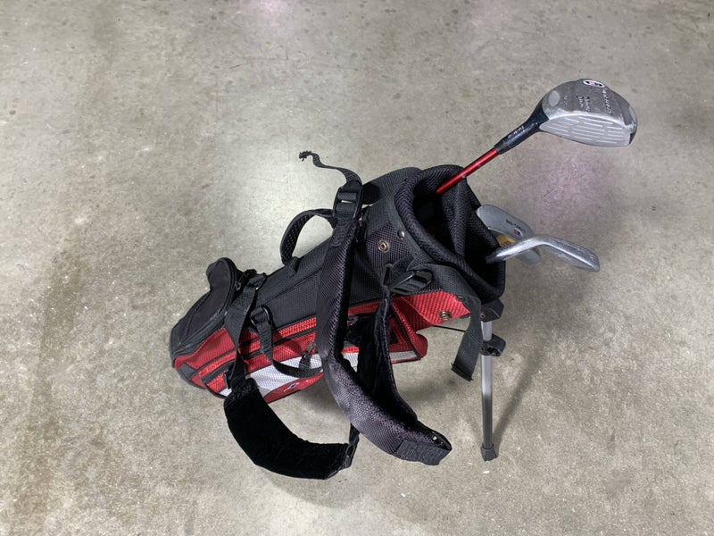 U.S. Kids Golf Red Ultralight 39-27 Club Set 3W PW Putter 39" Junior RH +Bag