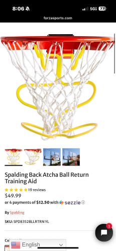 Spalding (New) basketball ball return