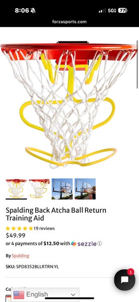 Spalding (New) basketball ball return