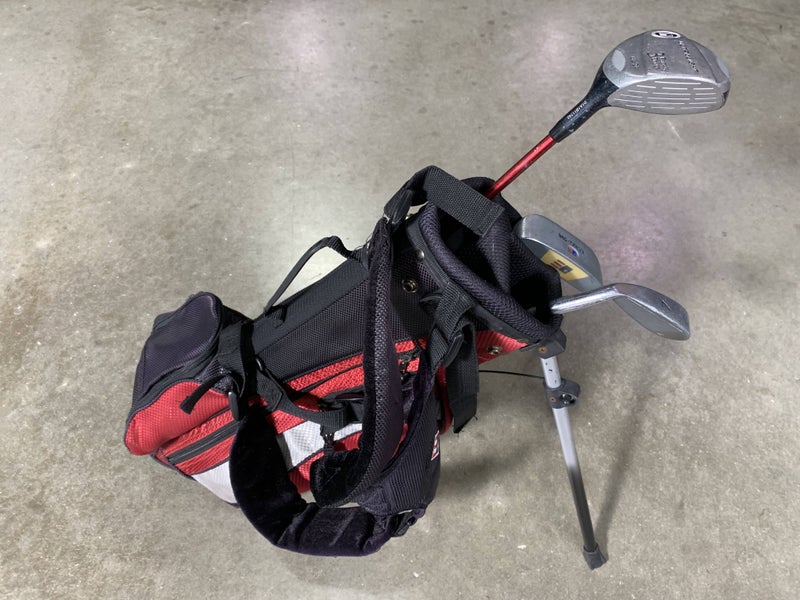 U.S. Kids Golf Red Ultralight 39-27 Club Set 3W 7i Putter 39" Junior RH +Bag