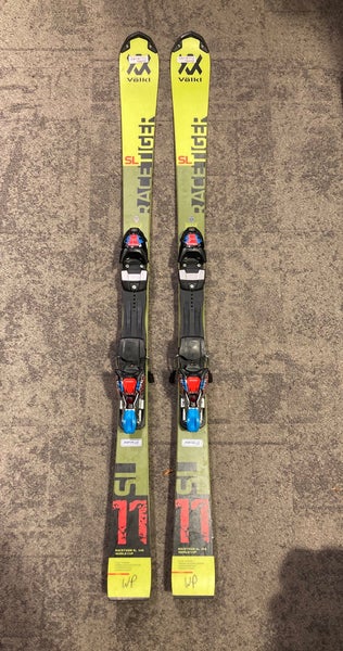 Volkl RaceTiger SL 145cm Racing Skis + Marker Race10 Bindings