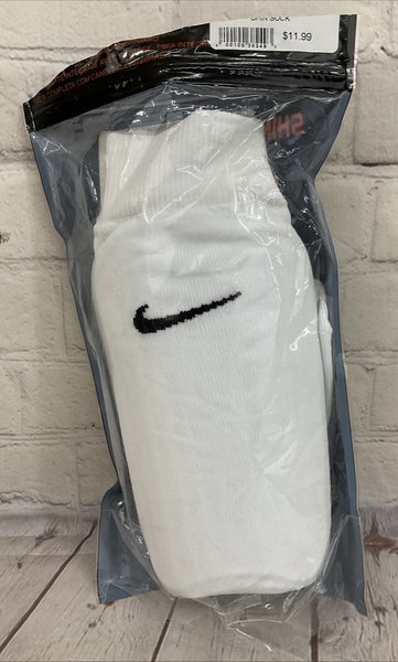 Nike 56323 Shin Sock III Shinguard White XL