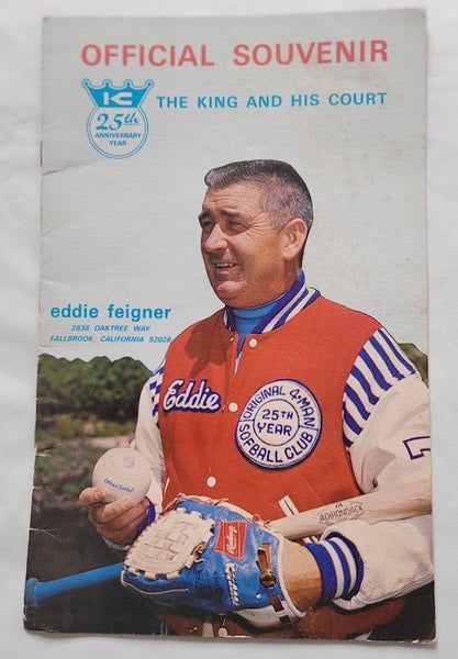 Eddie Feigner The King And His Court Official Souvenir Program 1960's (Unsigned)