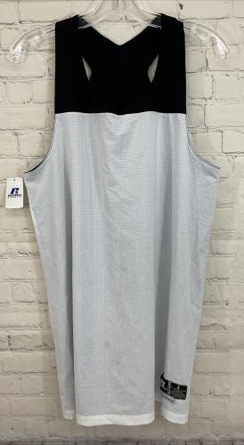 Russell Ladies DriPOWER Reversible Basketball Tank Top Jersey Black White Large
