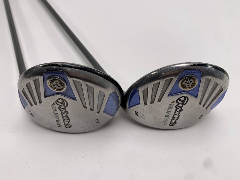 TaylorMade Burner Steel 2007 3 & 5 Fairway Wood Set 15* 18* REAX Ladies RH