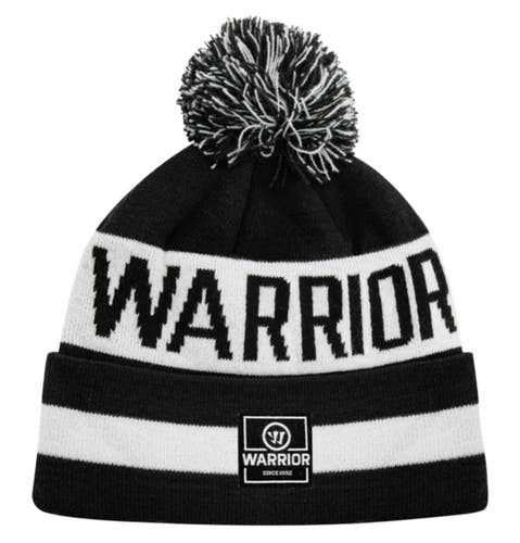New Warrior Hockey Lacrosse Black Pom Knit Beanie Winter Hat