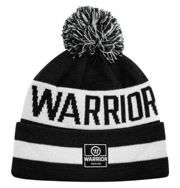 New Warrior Hockey Lacrosse Black Pom Knit Beanie Winter Hat