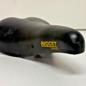 Vintage Avocet Touring Black Leather Feel Bike Saddle Seat Fast Shipping
