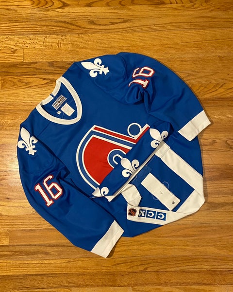 Vintage Michel Goulet Quebec Nordiques Authentic CCM Center Ice Hockey Jersey