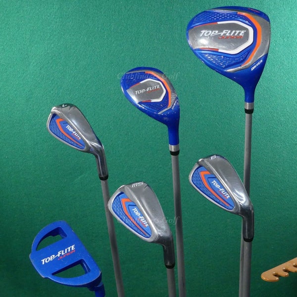 Top Flite Junior 6-Piece (Driver, Hybrid, 7, 9, SW & Putter) Golf Club Set