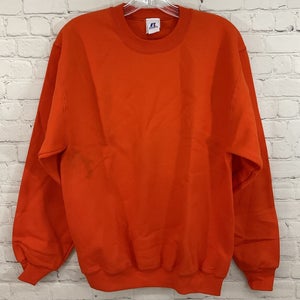 Russell Athletic 698HBM0 Adult's Cotton Polyester Sweatshirt Orange Small