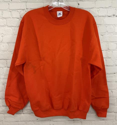 Russell Athletic 698HBM0 Adult's Cotton Polyester Sweatshirt Orange Small