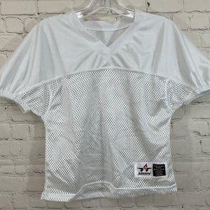 Alleson Athletic 80185 Youth's 100% Polyester Mesh Football Jersey White S/M