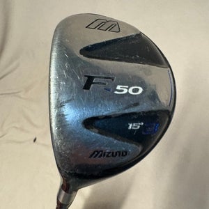 Men's Mizuno F-50 Left Hand Fairway Wood Regular Flex 3 Wood (Used)