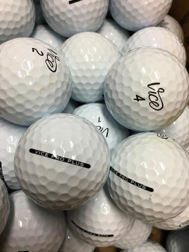 24 White Vice Pro Plus Near Mint AAAA Used Golf Balls