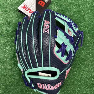 Wilson A2K 11.5" 1786 Infield Baseball Glove - Navy Mint Pink