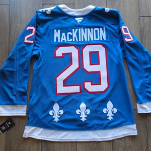 Colorado Avalanche MacKinnon Quebec Nordiques Heritage Jersey Premium 52 NWT