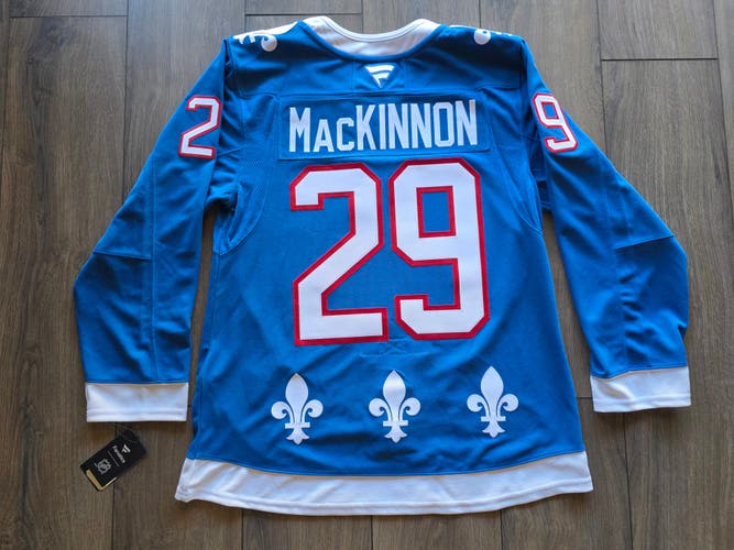 Colorado Avalanche MacKinnon Quebec Nordiques Heritage Jersey Premium 52 NWT