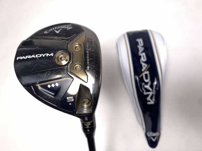 Callaway Paradym Triple Diamond 5 Fairway Wood 18* Kai'li White 70S Stiff RH HC