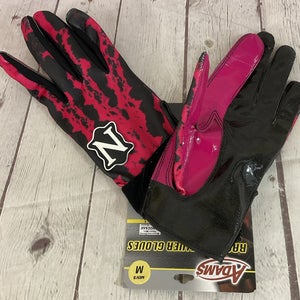 ADAMS Mens Football Rage Receiver Gripper Synthetic Tackifed Gloves Pink Black M