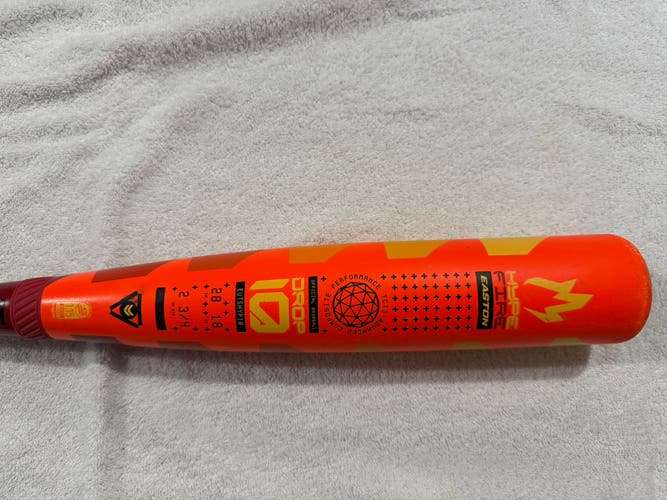 2025 Easton Hype Fire Composite USSSA Certified Bat (-10) 18 oz 28" (Used)